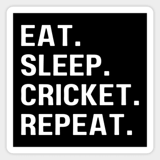 Eat Sleep Cricket Repeat Magnet